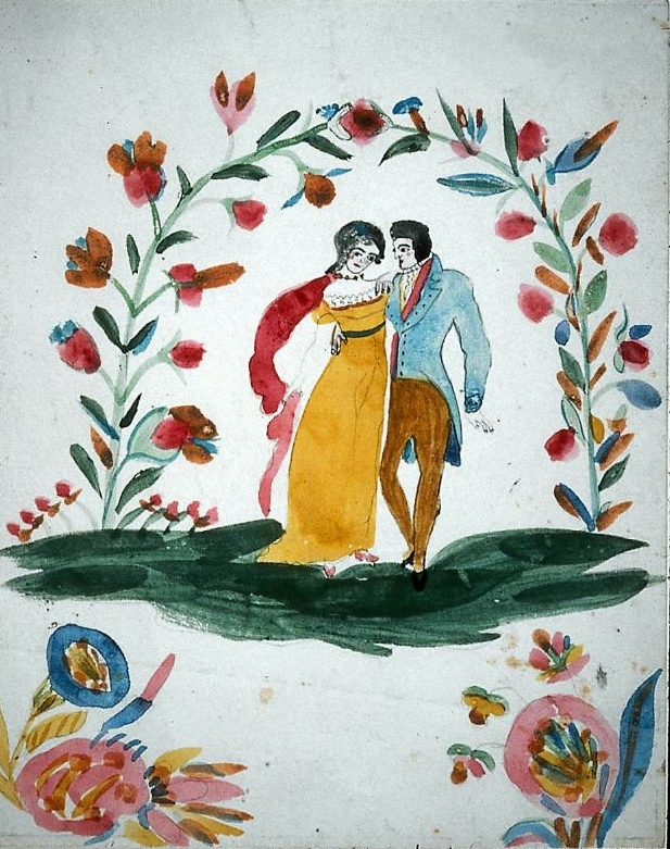 Lovers In A Bower, c.1810, by Mary Ann Willson